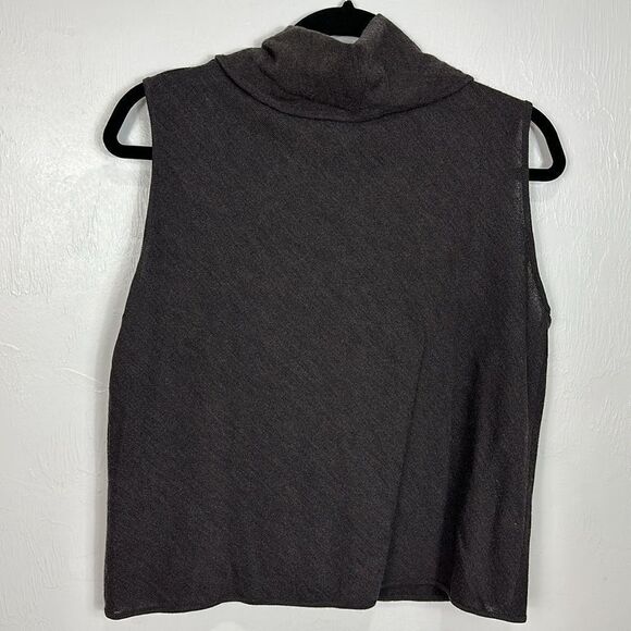 Eileen Fisher Brown Wool Cardigan Cowl Neck Sweater Set Size M - Picture 5 of 11